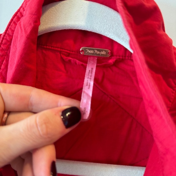 Free People Lena Flight Red Utility Jumpsuit sz Small - Picture 8 of 11